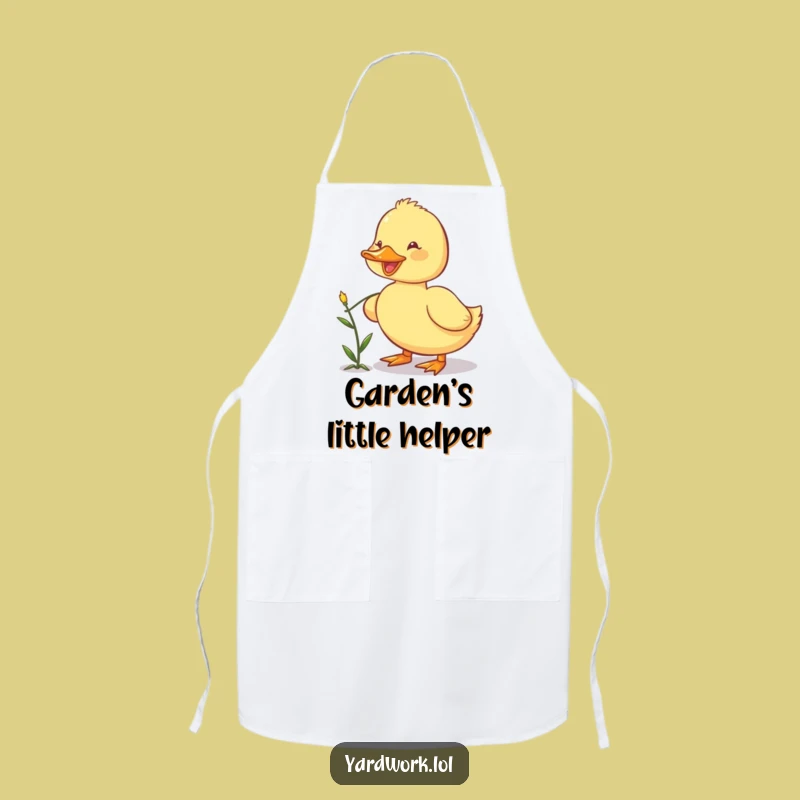 Funny Happy Duckling Weeding Apron - Gardener's Cute Chef Gift