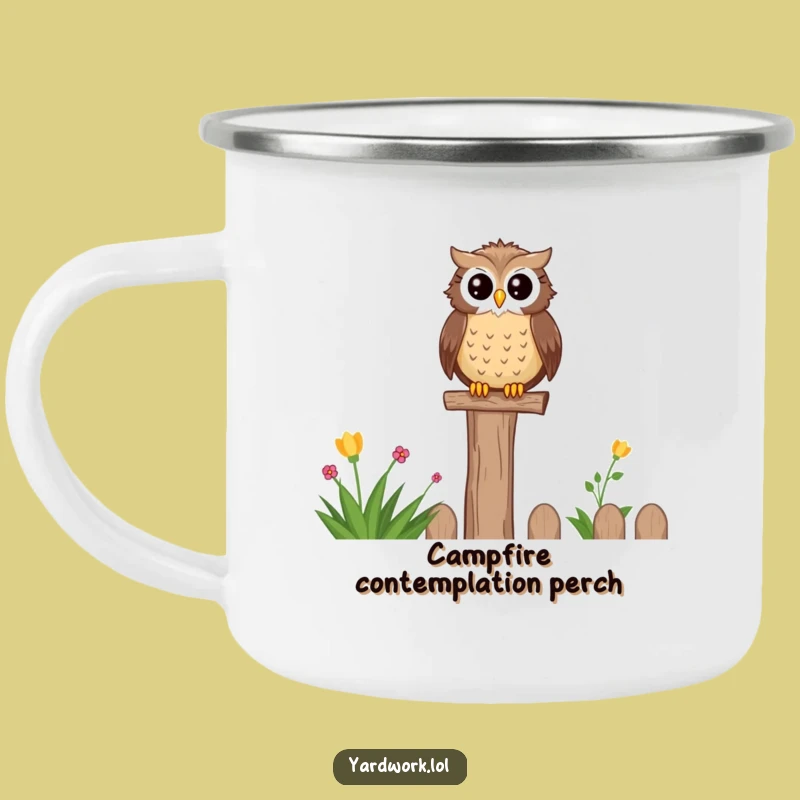 Funny Content Owl Garden Camping Mug - Wise Outdoor Bird Coffee Gift