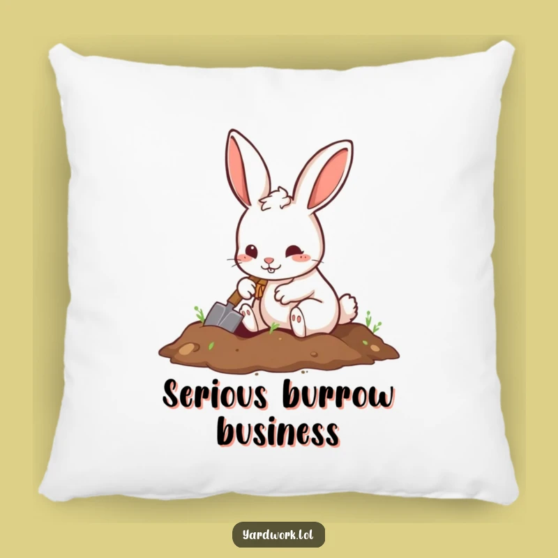 Funny Rabbit Digging Pillow: Cozy & Playful Accent Pillow Gift
