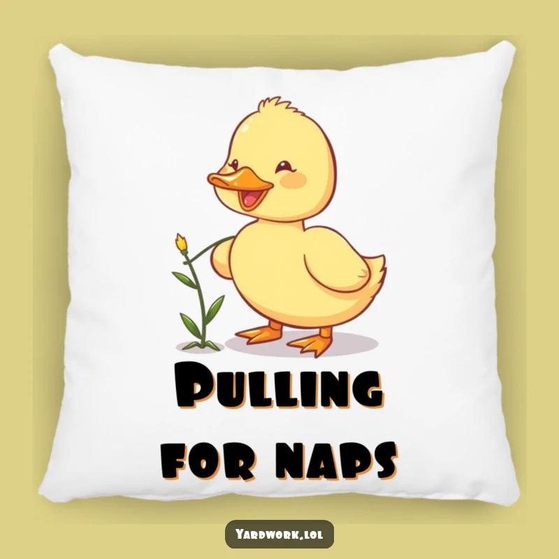 Funny Happy Duckling Weeding Pillow - Cozy Garden Accent Gift