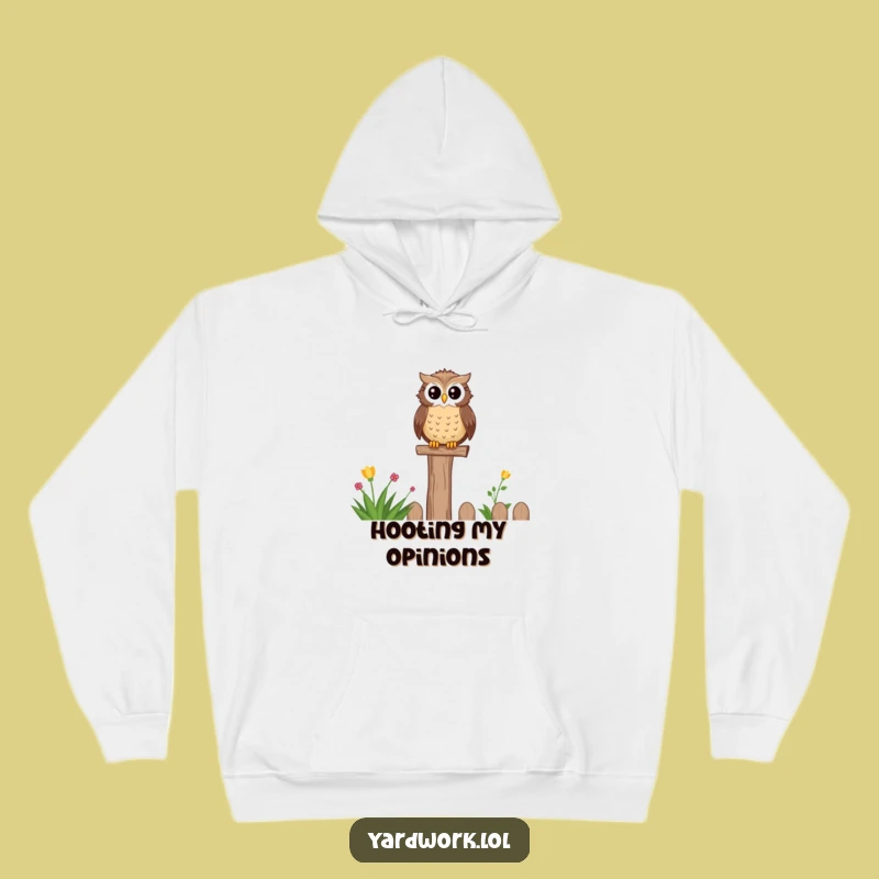 Funny Content Owl Garden Hoodie - Cozy Wise Bird Watching Sweatshirt Gift