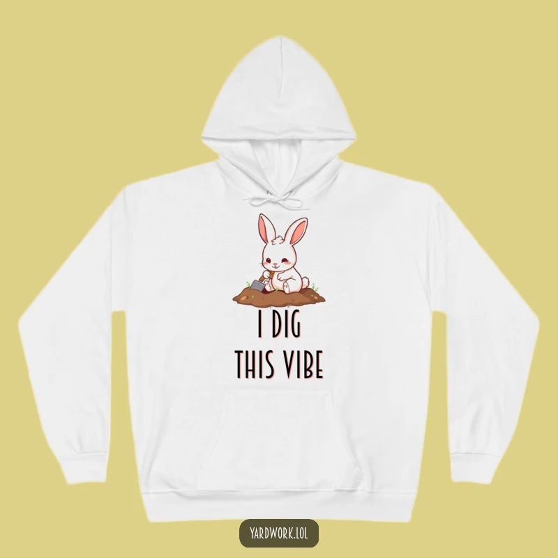 Funny Rabbit Digging Hoodie: Cozy & Playful Sweatshirt for Active People